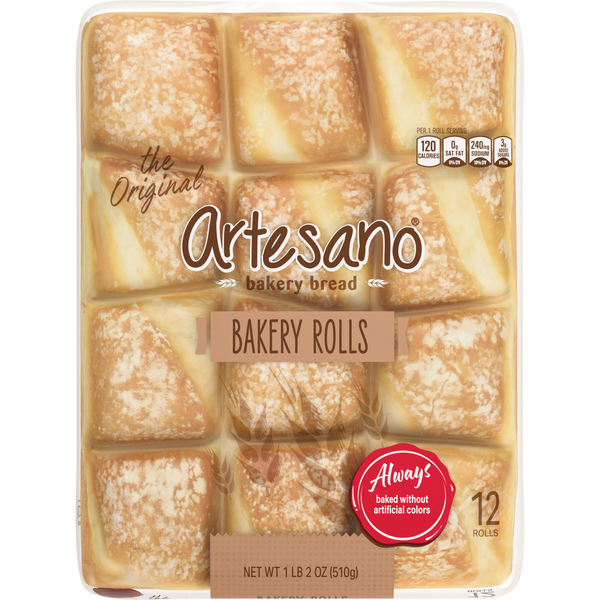 Artesano Bakery Rolls - 12 ct