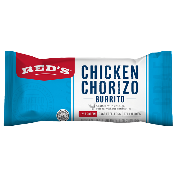 Red's Chicken Chorizo Breakfast Burrito Frozen
