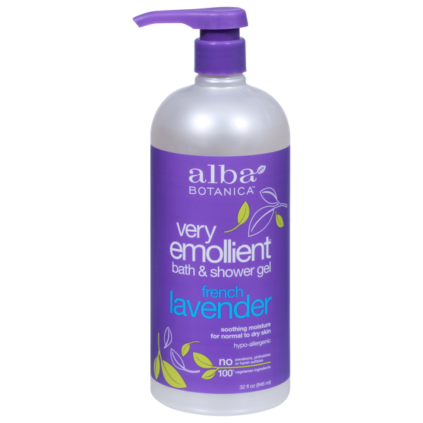 Alba Botanica French Lavender Very Emollient Body Wash Normal to Dry Skin