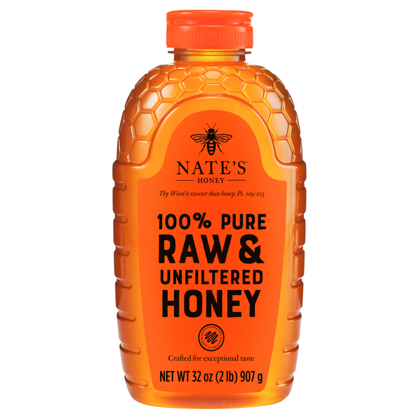 Nate's 100% Pure Raw & Unfiltered Honey