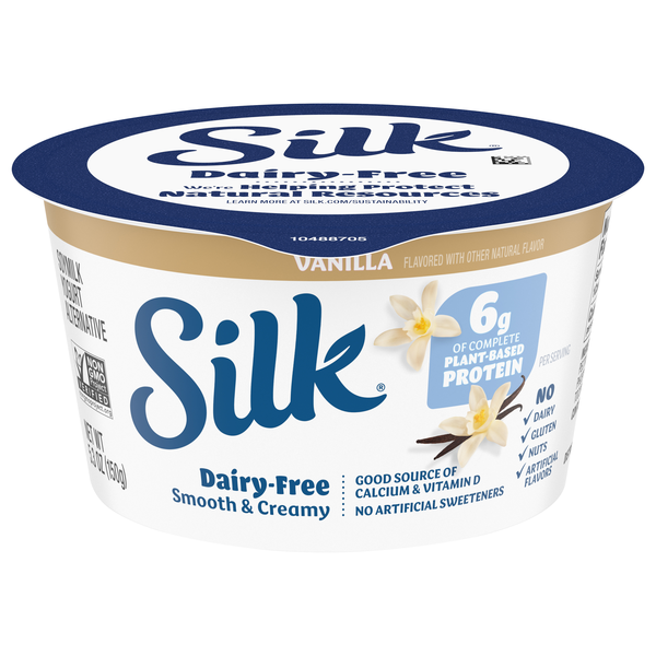 Silk Dairy Free Vegan Vanilla Soymilk Yogurt Alternative Cup
