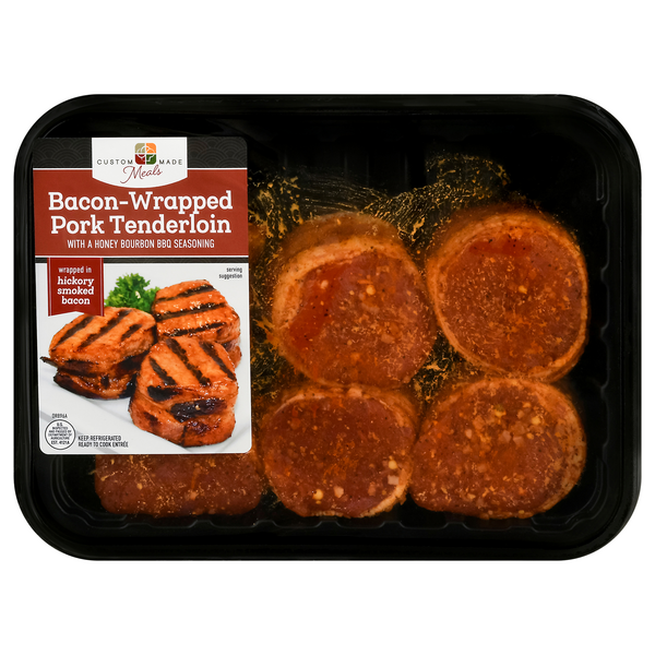 Save on Custom Made Meals Pork Tenderloin Bacon Wrapped 6 ct Order