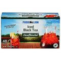 Food Lion Decaffeinated Black Family Sized Iced Tea Bags