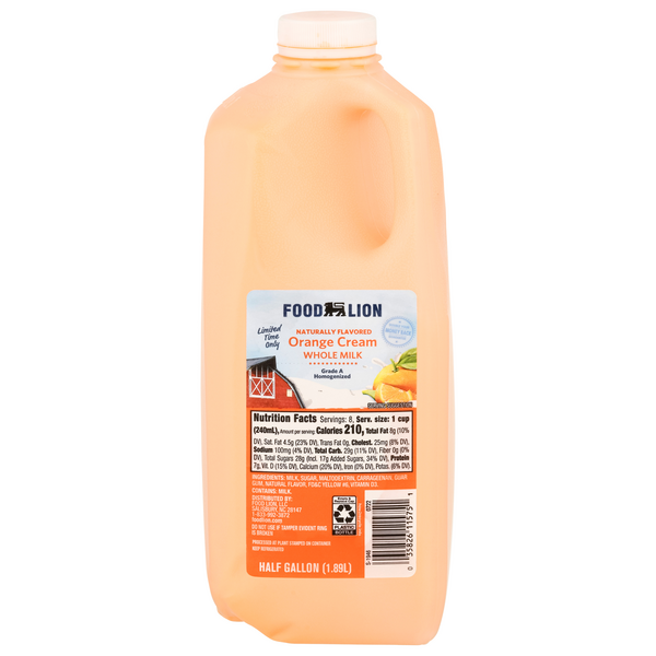 Save on Food Lion Orange Cream Milk Whole Order Online Delivery Food Lion