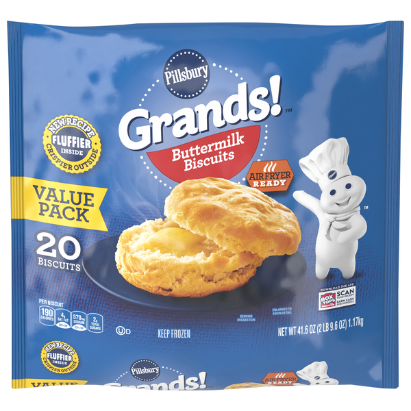 Save on Pillsbury Grands! Buttermilk Biscuits Value Pack 20 ct Frozen