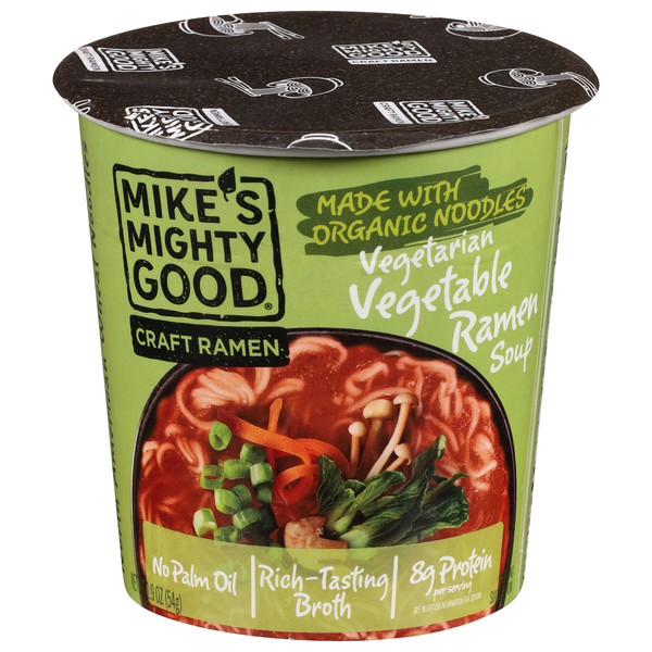 Mike's Mighty Good Vegetarian Vegetable Craft Ramen Noodle Soup Cup