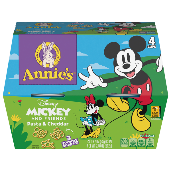 Annie's Pasta & Cheddar Mickey & Friends - 4 ct