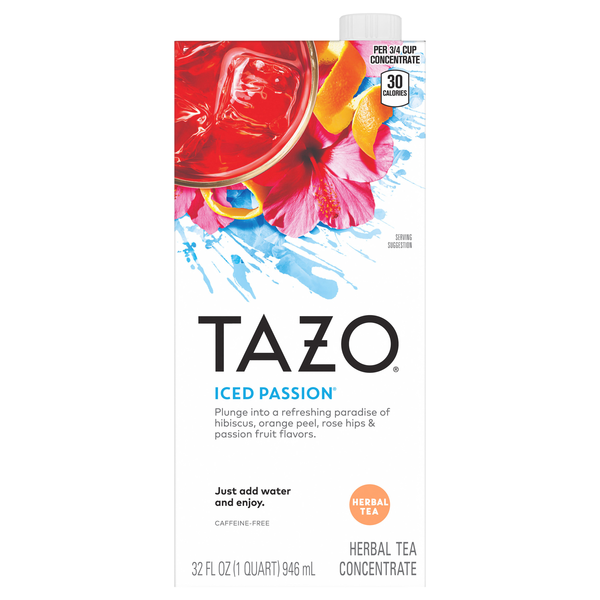 Tazo Caffeine Free Iced Passion Herbal Tea Concentrate