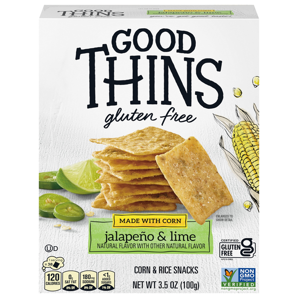 Good Thins Gluten Free Jalapeno Lime Corn & Rice Crackers