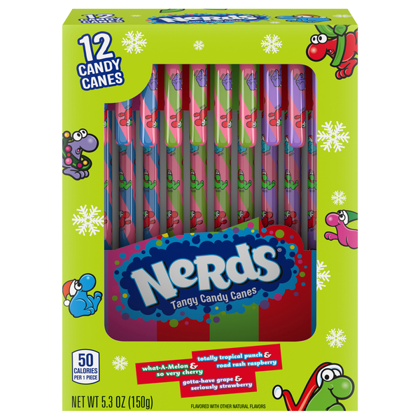Nerds Tangy Assorted Flavor Candy Canes - 12 ct