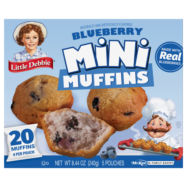 Little Debbie Mini Muffins Blueberry - 5 ct
