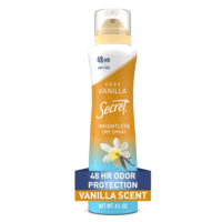 Secret Vanilla + Argan Oil Antiperspirant Deodorant Weightless Dry Spray