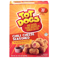 Tot Dogs Chili Cheese Seasoned Mini Chicken Franks in Crunchy Batter