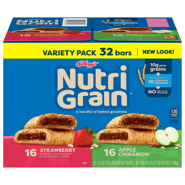 Nutri-Grain Variety Pack Soft Baked Breakfast Bars - 32 ct