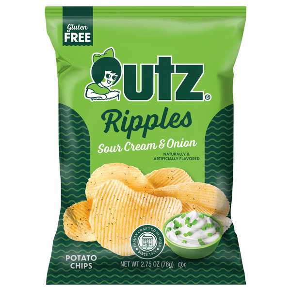 Utz Ripples Gluten Free Sour Cream & Onion Potato Chips