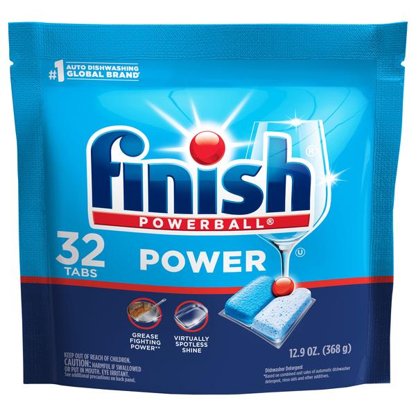 FINISH Powerball Power Dishwasher Detergent Tabs - 32 ct