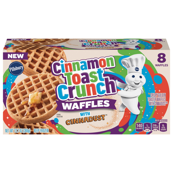 Save on Pillsbury Cinnamon Toast Crunch Waffles with Cinnadust 8 ct