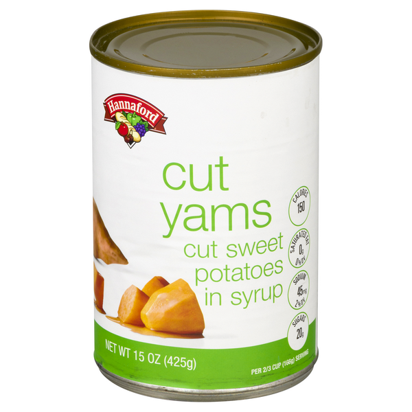 Hannaford Cut Yams Sweet Potatoes in Syrup