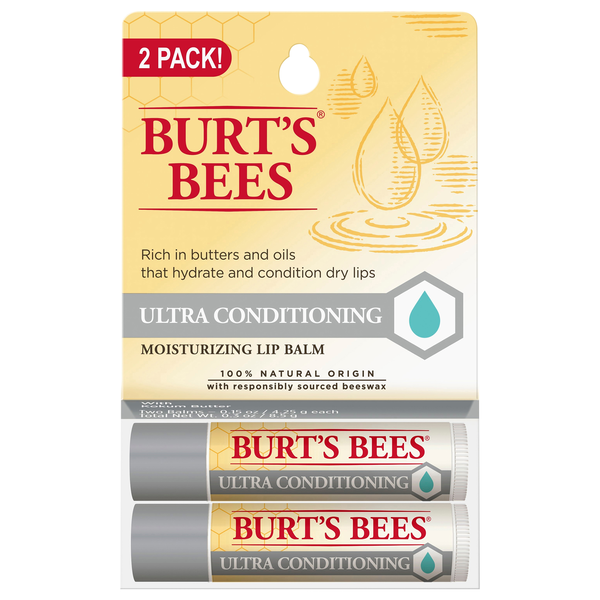 Burt's Bees Ultra Conditioning Lip Balm with Kokum Butter - 2 ct