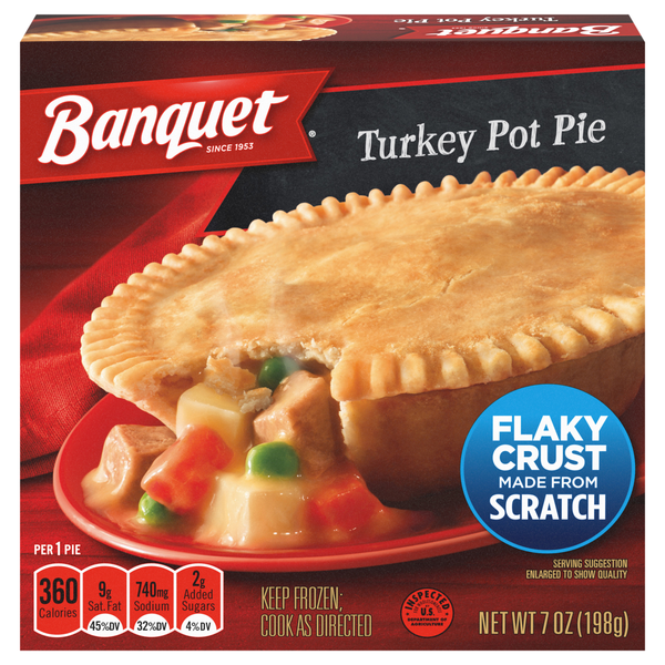 Banquet Turkey Pot Pie Frozen Meal