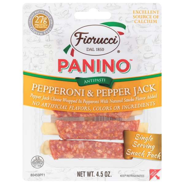 Fiorucci Panino Gluten Free Pepperoni & Pepperjack Antipasti