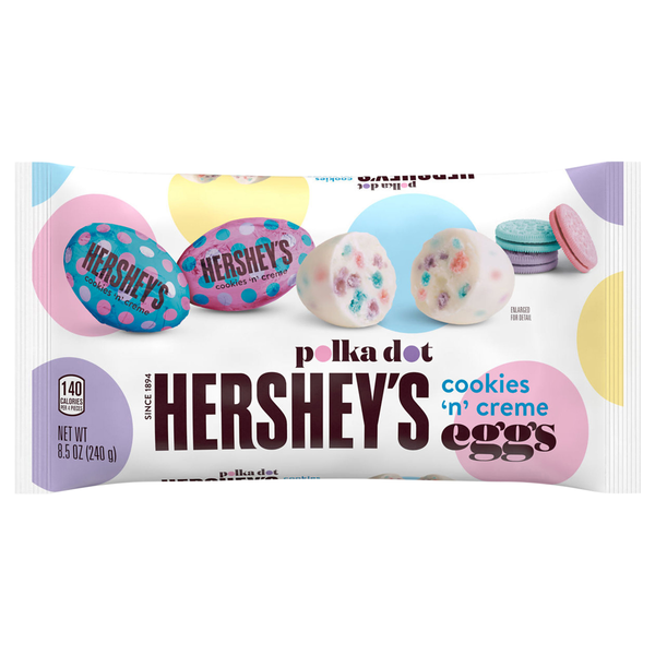 Hershey's Polka Dot Cookies 'n' Creme Easter Candy Eggs