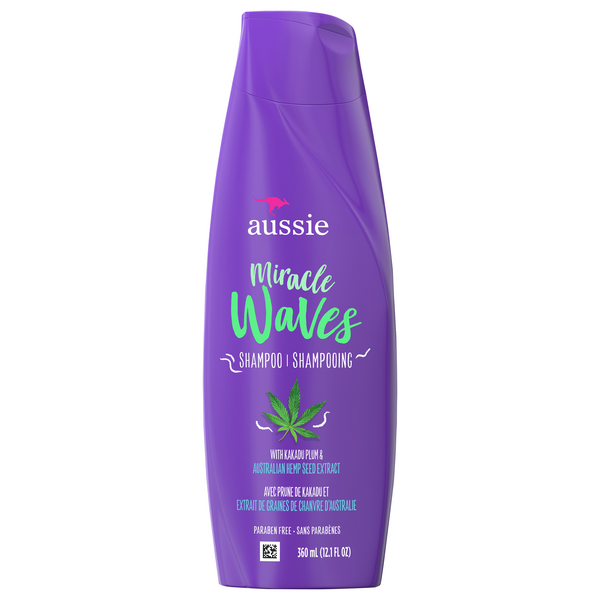 Save on Aussie Miracle Waves Shampoo with Kakadu Plum & Australian Hemp