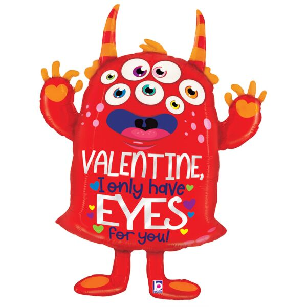 Happy Valentine's Day Kid Shape Helium-Filled Foil Balloon (Design Varies)