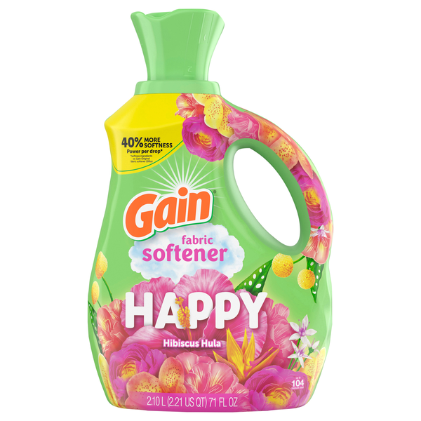 Gain Happy Hibiscus Hula Liquid Fabric Softener