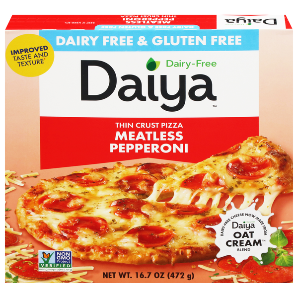 Daiya Plant-Based Gluten Free Thin Crust Meatless Pepperoni Pizza Frozen