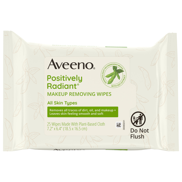 Aveeno Positively Radiant Makeup Removing Face Wipes