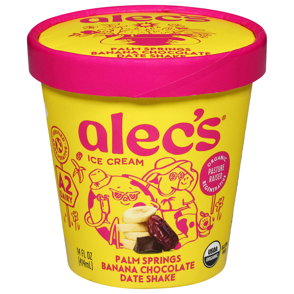 Alec's Organic Palm Springs Banana Chocolate Date Shake Ice Cream
