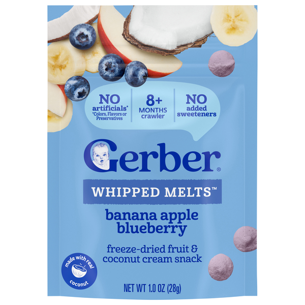Gerber Natural Baby Banana Apple Blueberry Whipped Melts