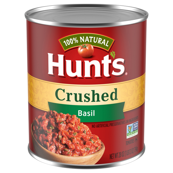 Hunt's 100% Natural Crushed Basil Tomatoes