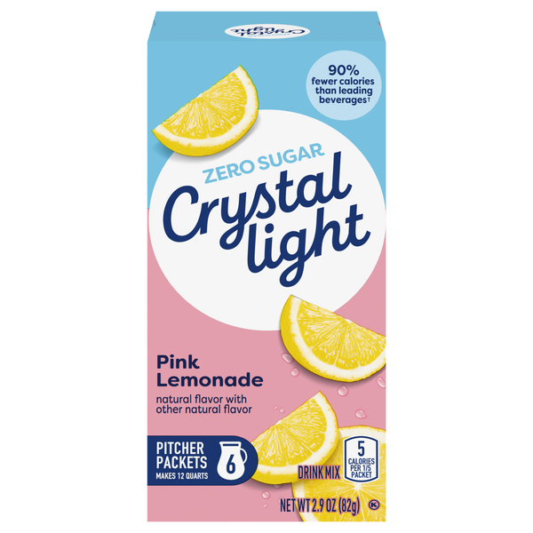 Crystal Light Pitcher Packets Pink Lemonade Drink Mix - 6 ct