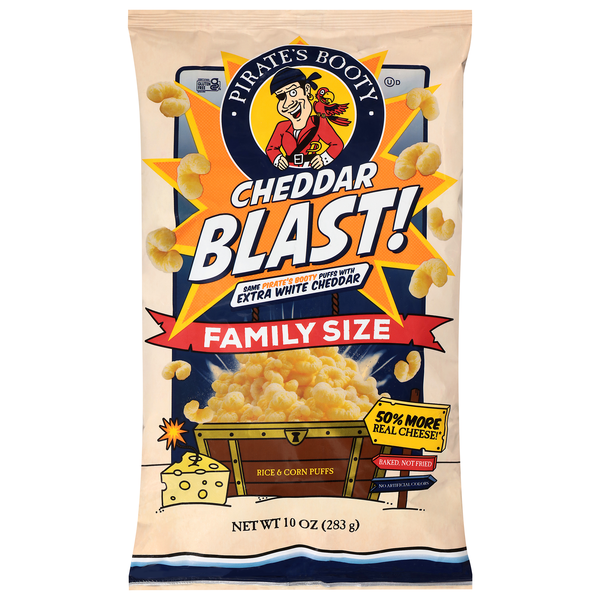 Pirate's Booty Cheddar Blast! Rice & Corn Puffs