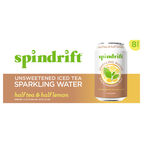 Save on Spindrift Half Tea & Half Lemon Unsweetened Sparkling Water 8