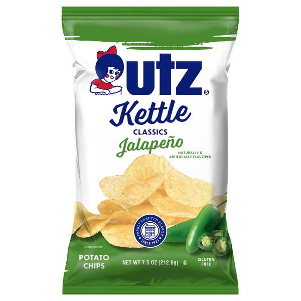 Utz Kettle Classics Gluten Free Jalapeno Potato Chips