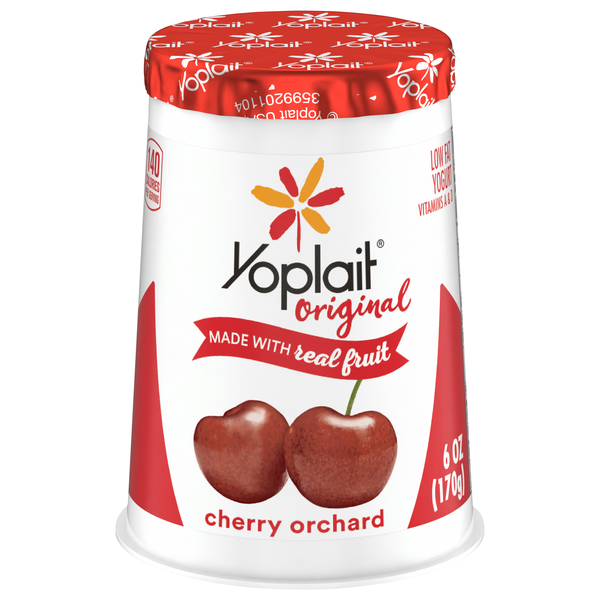 Yoplait Original Low Fat Cherry Orchard Yogurt Cup
