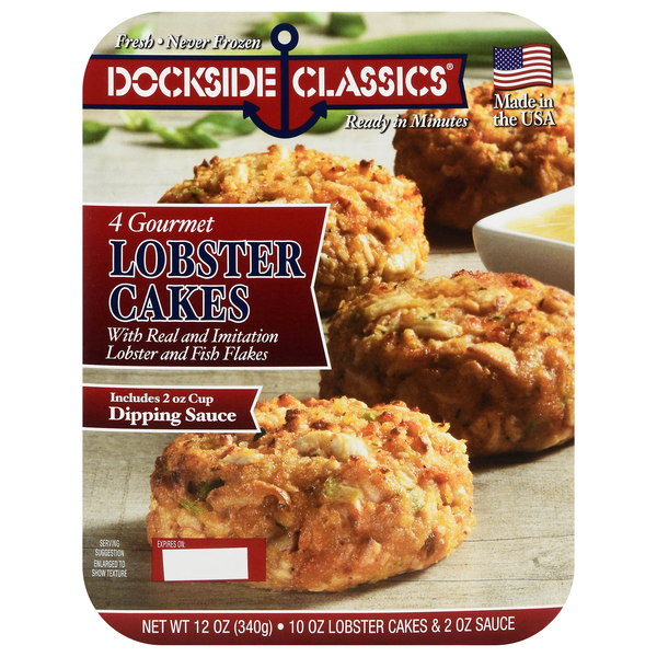 Dockside Classics Gourmet Lobster Cakes - 4 ct Fresh