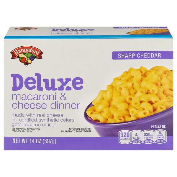 Hannaford Deluxe Sharp Cheddar Macaroni & Cheese Dinner