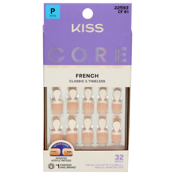Kiss Core Magnetic French Nails Petite Length Perfection