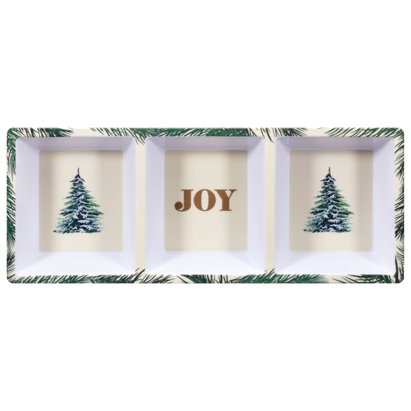 Smart Living Christmas 3 Section Dish Joy
