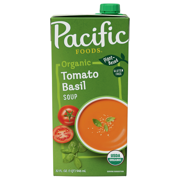 Pacific Foods Organic Plant-Based Gluten Free Tomato Basil Soup
