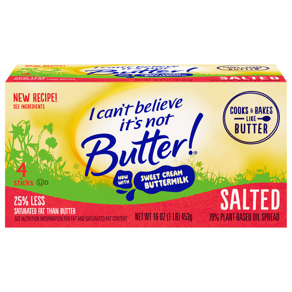 I Can't Believe It's Not Butter! Salted Baking Sticks w/Buttermilk - 4 ct