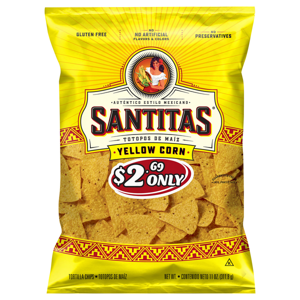 Save on Santitas Tortilla Chips Yellow Corn Order Online Delivery