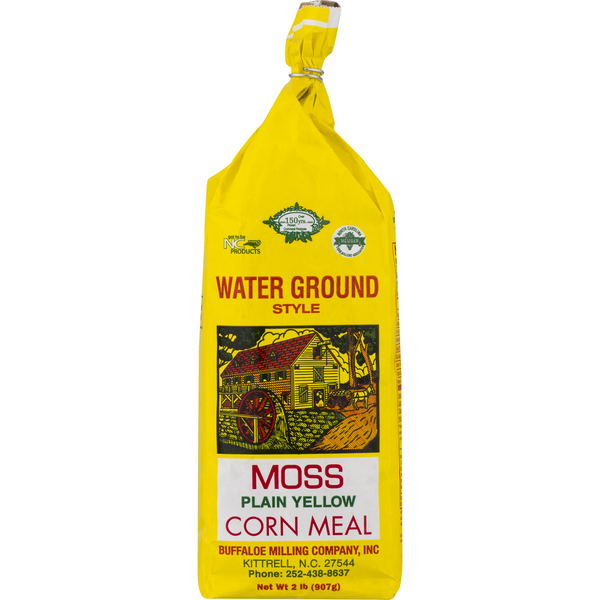 Buffaloe Milling Co. Water Ground Style Moss Plain Yellow Corn Meal