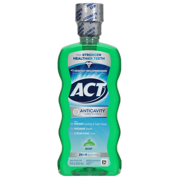 ACT Anticavity Fluoride Rinse Mint Alcohol Free