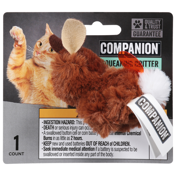 Companion Squeaking Critter Cat Toy