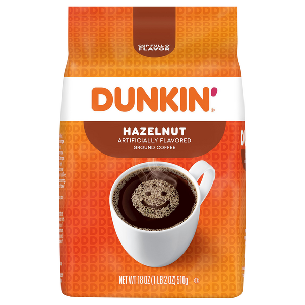 Save on Dunkin' Hazelnut Coffee (Ground) Order Online Delivery Stop